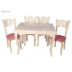 Dört Sandalyeli İlaveli Raylı Avangart Beyaz Lake Mutfak Masası