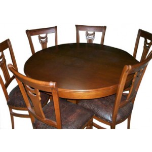 Altı Sandalyeli Yuvarlak Yemek Masası